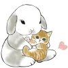 Sticker 😊 Котята и Кролики @Nyasticks