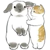 Sticker 👂 Котята и Кролики @Nyasticks
