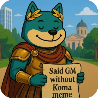 Телеграм стикер 🥰 $KOMA