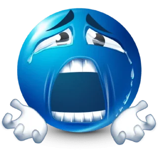 Telegram sticker 😀 Blue Emoji #1