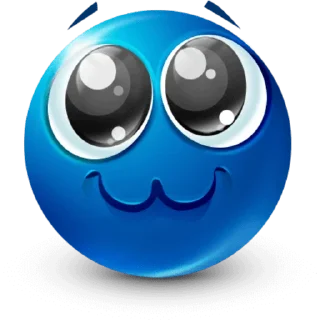 Video sticker 😀 Blue Emoji #1