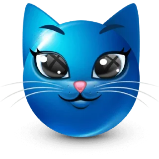 Telegram sticker 😀 Blue Emoji #1