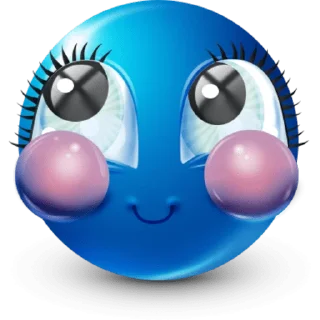 Telegram sticker 😀 Blue Emoji #1