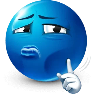 Sticker 😀 Blue Emoji #1
