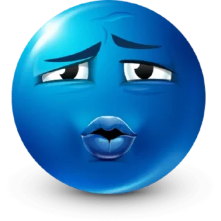 Telegram sticker 😀 Blue Emoji #1