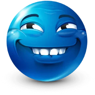 Telegram sticker 😀 Blue Emoji #1