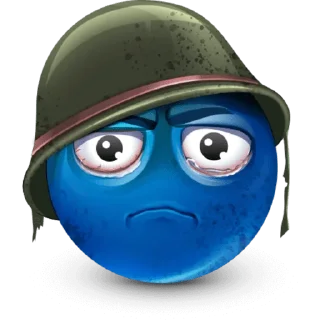 Video sticker 😀 Blue Emoji #1