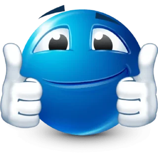 Telegram sticker 😀 Blue Emoji #1