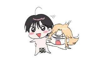 Telegram sticker 🍯 Man & ghost 💌 ~ @strawberryslush