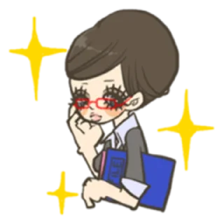 Telegram sticker 🤓 Cute girls | @young_gyaru