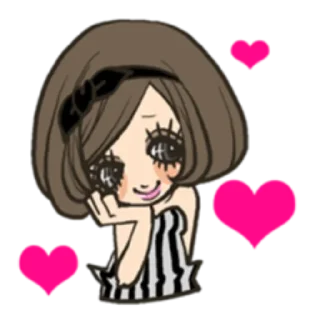 Telegram sticker ❤ Cute girls | @young_gyaru