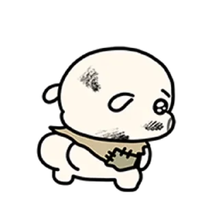 Телеграм стикер ⭐ 왕초 복슬이를 돌봐주실래요? @moe_sticker_bot