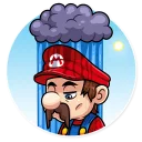 Telegram sticker ☹️ It's-a Me, Mario!