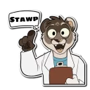 Telegram sticker ✋ Seppl Random¹ (bySebwolf)