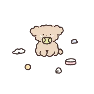 Telegram sticker 💭 - щеночек!! 💭 @CutestStickers)