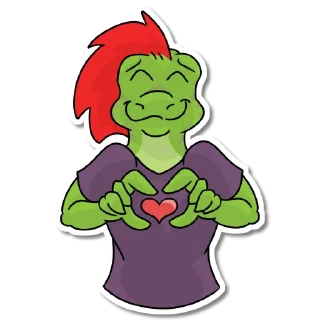 Telegram sticker 💚 Aww, Feathers! - Ine