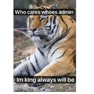 Telegram sticker 🫥 Tiger rules the world