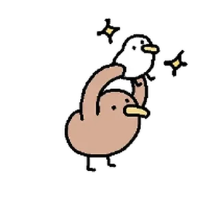 Telegram sticker ⭐ 키위새 한마리 데려가세요~ 12 @moe_sticker_bot