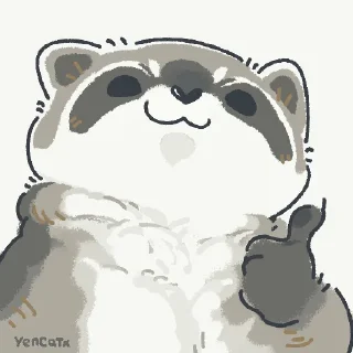 Video sticker 👍 Toast The Raccoon