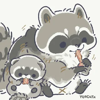Telegram sticker 🥓 Toast The Raccoon