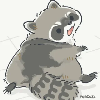 Sticker 🍑 Toast The Raccoon