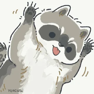 Telegram sticker 😛 Toast The Raccoon
