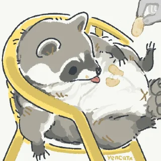 Telegram sticker 🥔 Toast The Raccoon