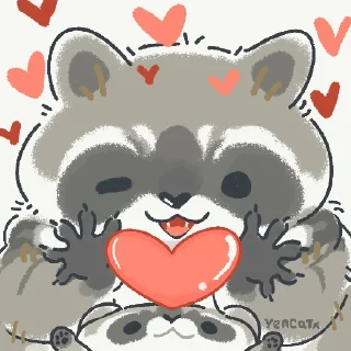 Video sticker ❤️ Toast The Raccoon