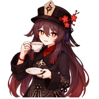 Video sticker ☕️ Hu Tao | Sticker Pack | @Palette_of_Teyvat