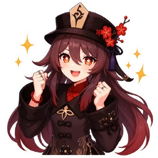 Telegram sticker ✨ Hu Tao | Sticker Pack | @Palette_of_Teyvat