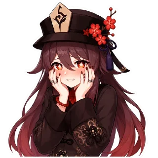 Telegram sticker 🥺 Hu Tao | Sticker Pack | @Palette_of_Teyvat