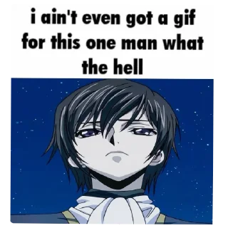 Telegram sticker 🫂 Lelouch [@reyzkkee ]