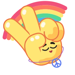 Sticker ✌️ Hands for Friends