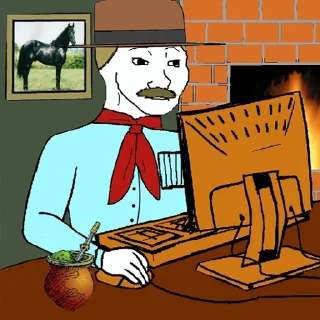 Telegram sticker 🧣 FAGNAO pack - post apocalyptic version