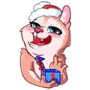 Telegram stiker 🖕 Christmas Dog