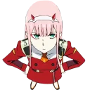 Telegram sticker 😒 Darling in the franxx Zero Two