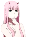 Telegram sticker 🤔 Darling in the franxx Zero Two