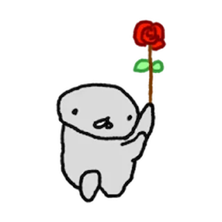 Telegram sticker ⭐ 봄날 헐랭이물개 @moe_sticker_bot