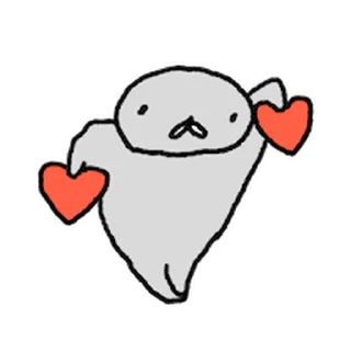Telegram sticker ⭐ 봄날 헐랭이물개 @moe_sticker_bot