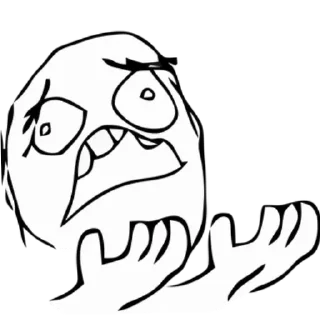 Telegram sticker 😫 Derp face (Rage comics)