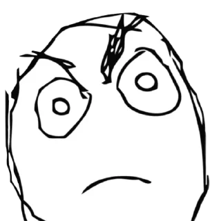 Telegram sticker 😠 Derp face