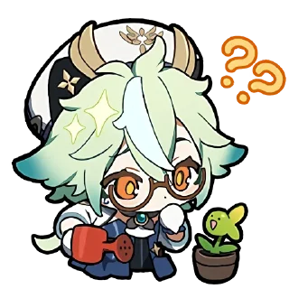 Telegram sticker ❓ chibi genshin
