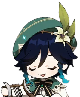 Telegram sticker 😌 chibi genshin