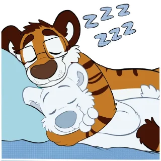 Telegram sticker 💤 October Tiger