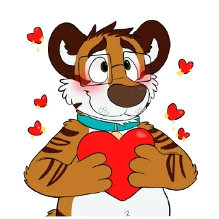Telegram sticker ❤️ October Tiger
