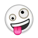 Sticker 🤪 White emoji </@ZEHNLIBOT>