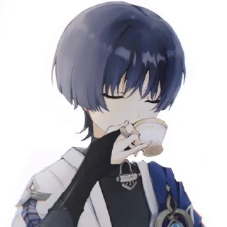 Sticker 🍵 Скарамучача на все случаи жизни