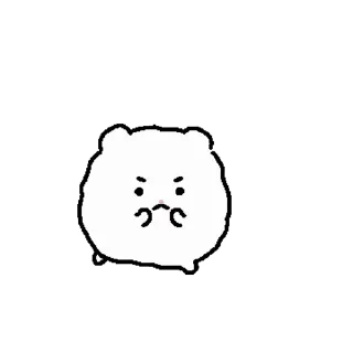 Telegram sticker ⭐ 망그러진 작은 햄터 2 @moe_sticker_bot