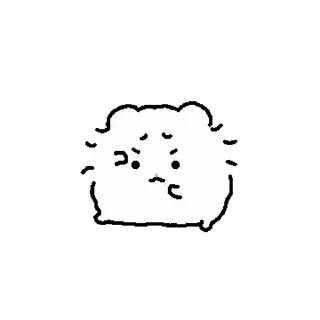 Telegram sticker ⭐ 망그러진 작은 햄터 2 @moe_sticker_bot