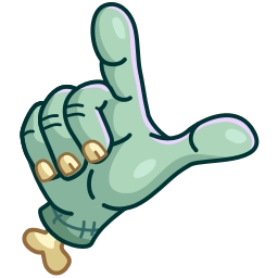 Sticker 👆 Zombie Hand @TgEmojis